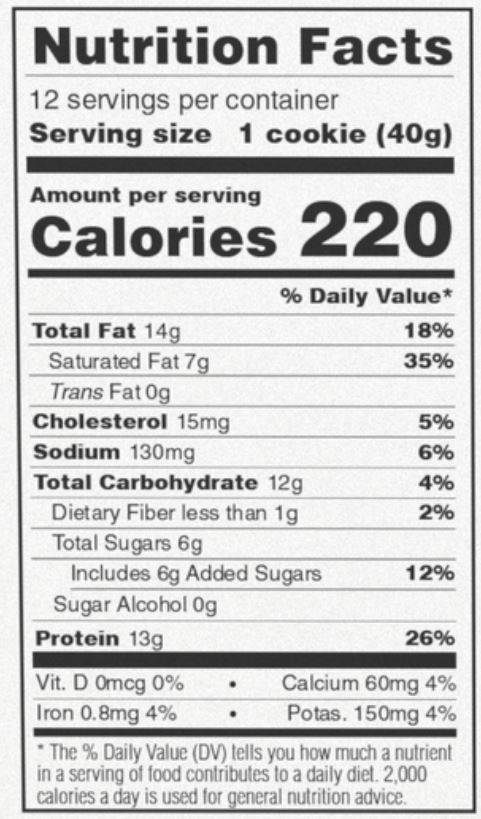 Power Crunch Original bar chocolate coconut nutrition facts panel