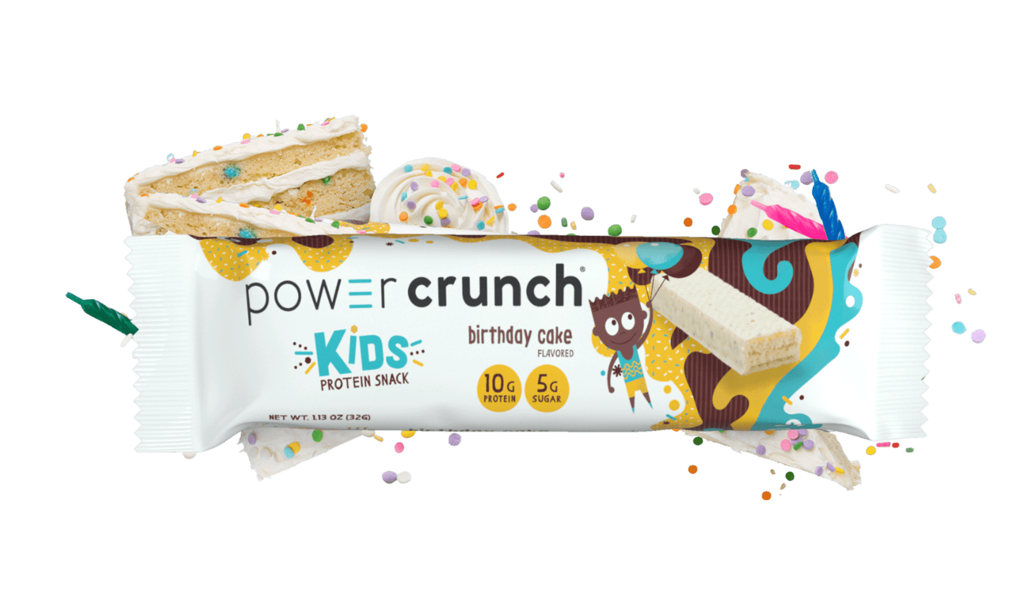 Power Crunch Kids Birthday Cake Protein Bars for kids