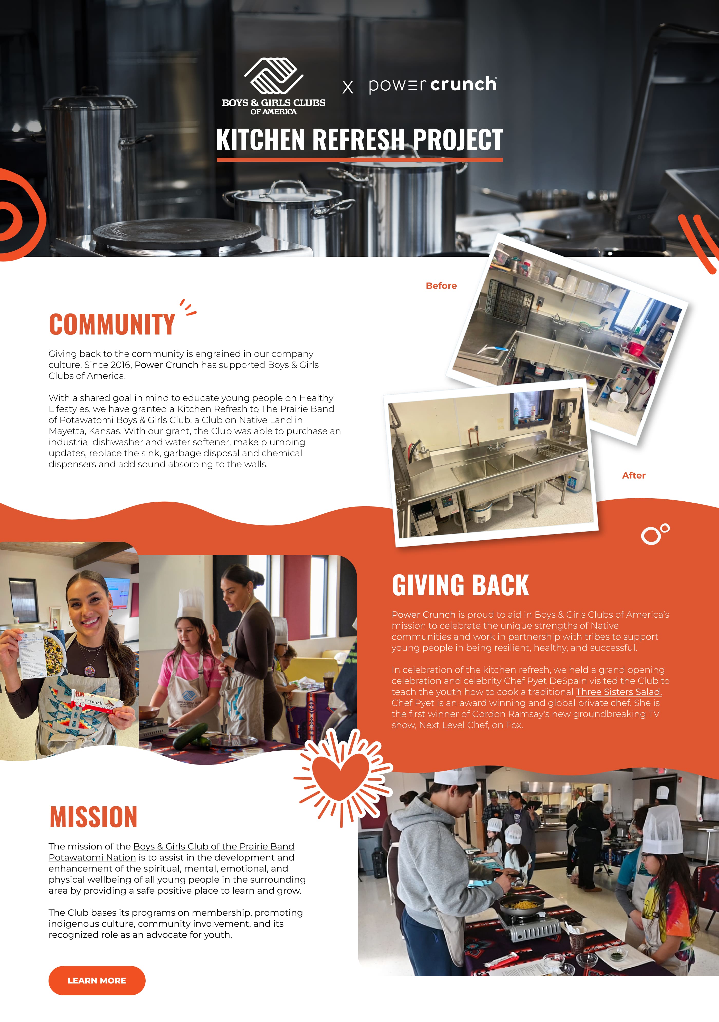 Power Crunch team giving back at a charity event