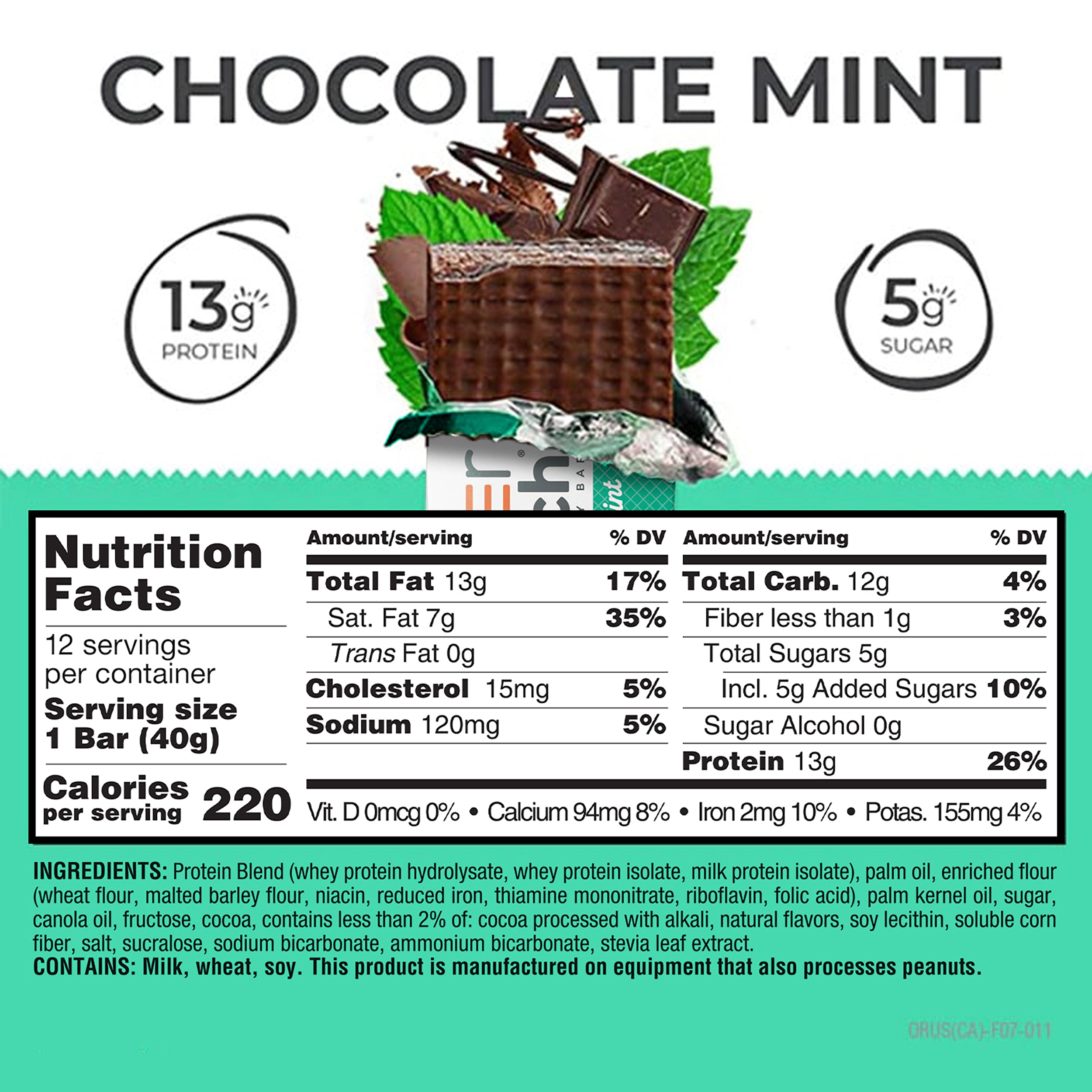 Chocolate Mint Protein Bars