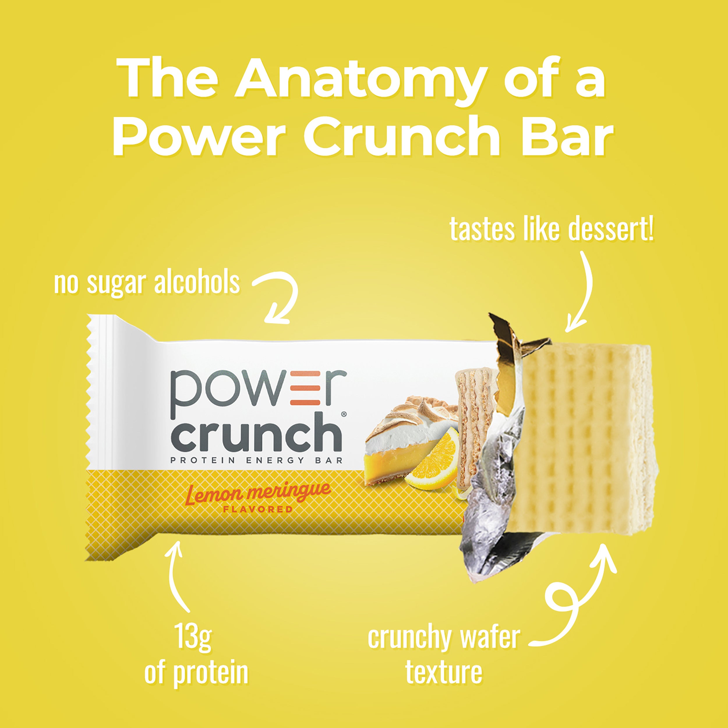 Power Crunch Lemon Meringue Carton 1.4oz, 12 Count
