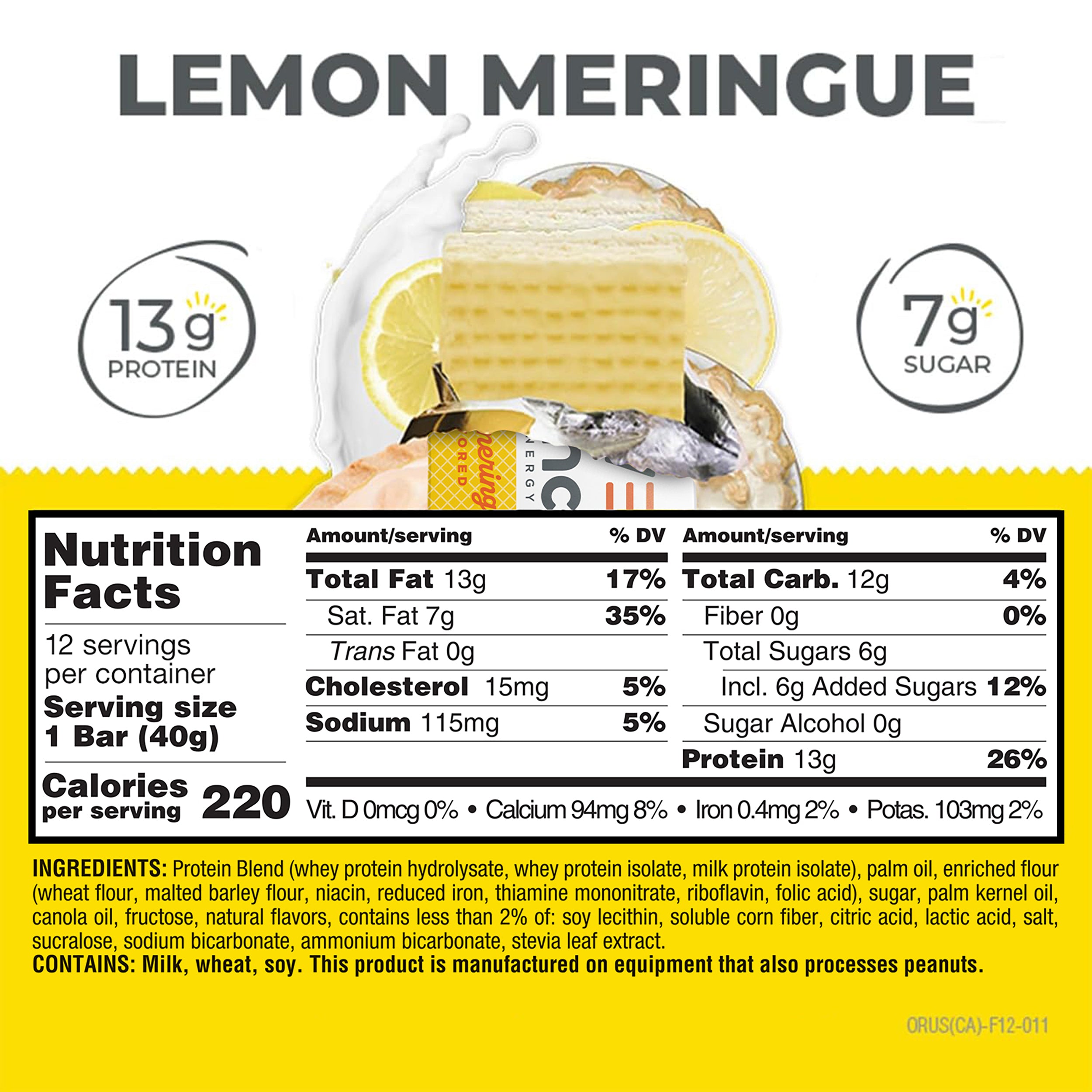Power Crunch Lemon Meringue Carton 1.4oz, 12 Count