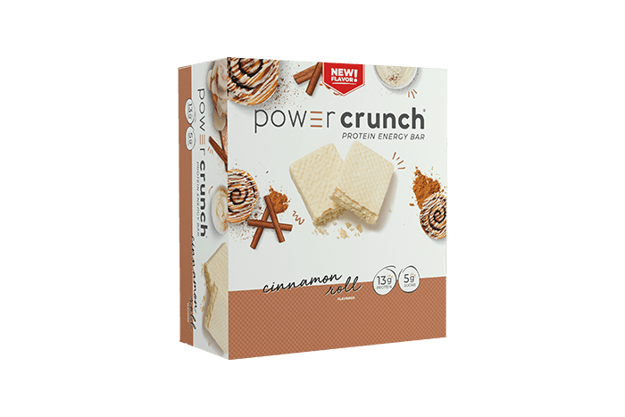 box of twelve cinnamon roll protein bars
