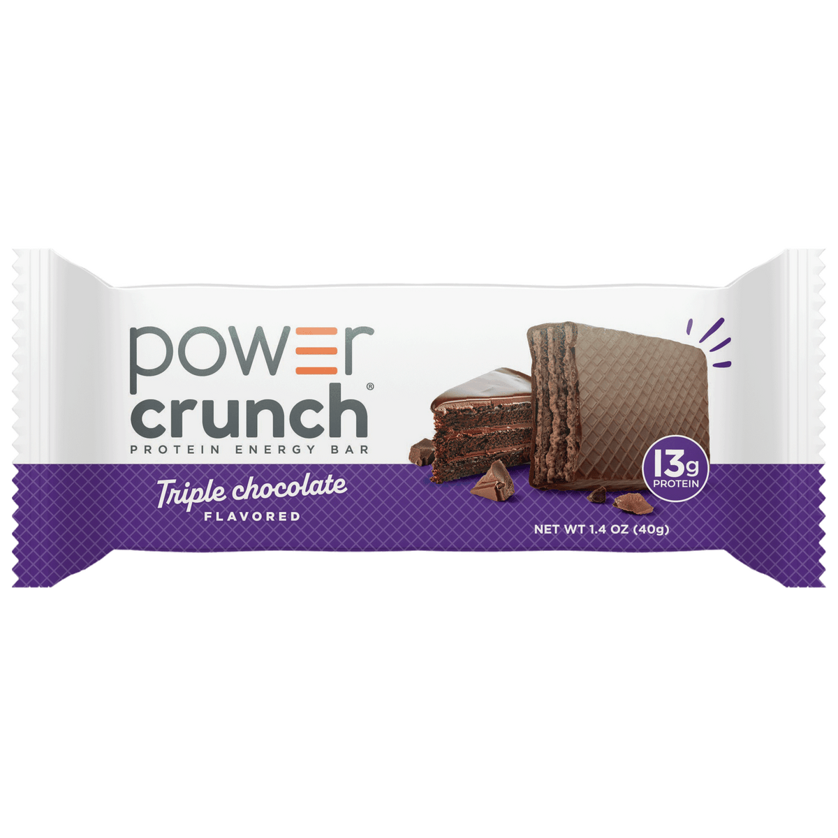 Power Crunch Protein Energy Bar, Triple Chocolate 16.9oz, 12 Count Carton