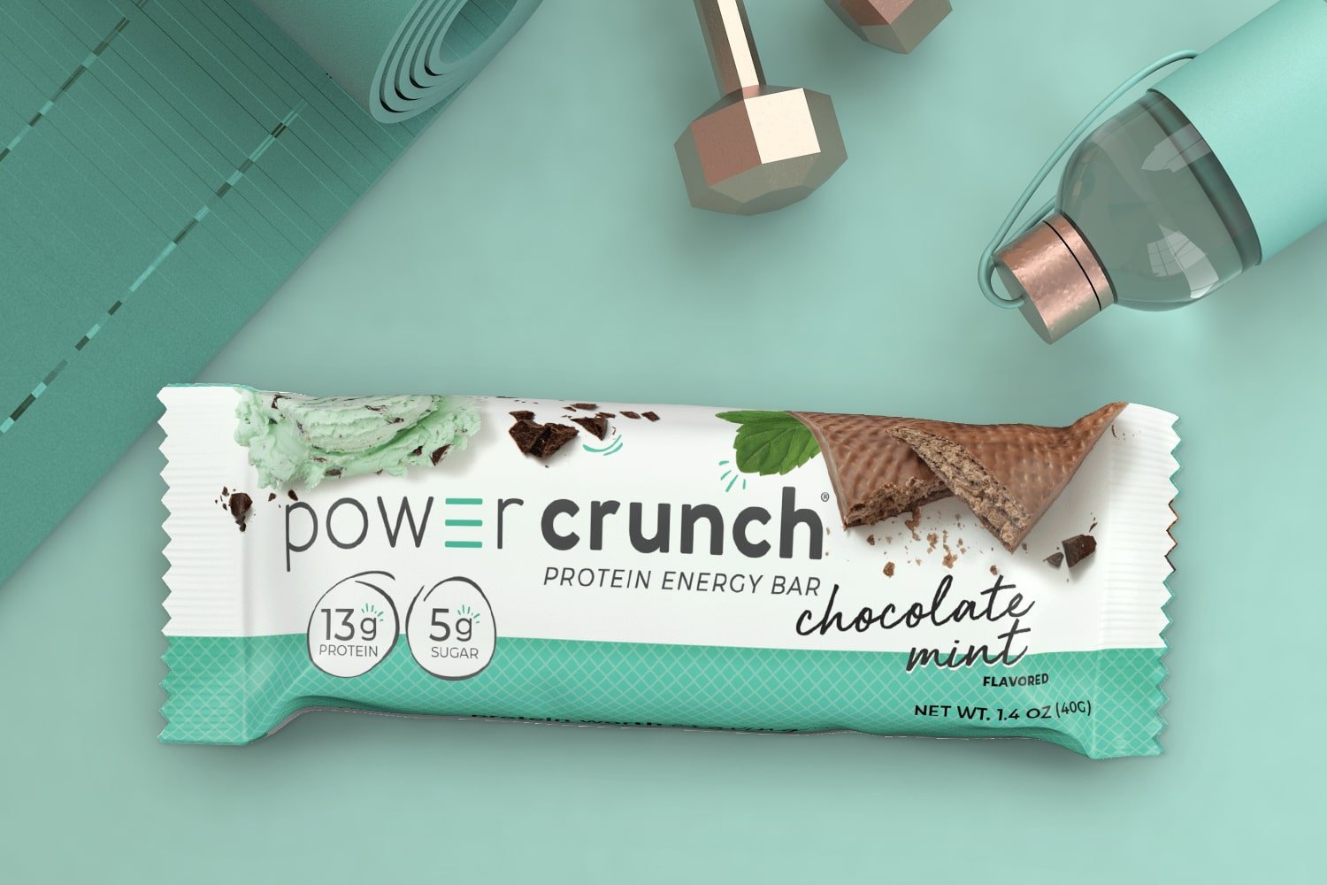chocolate mint protein bars as a work-from-home snack