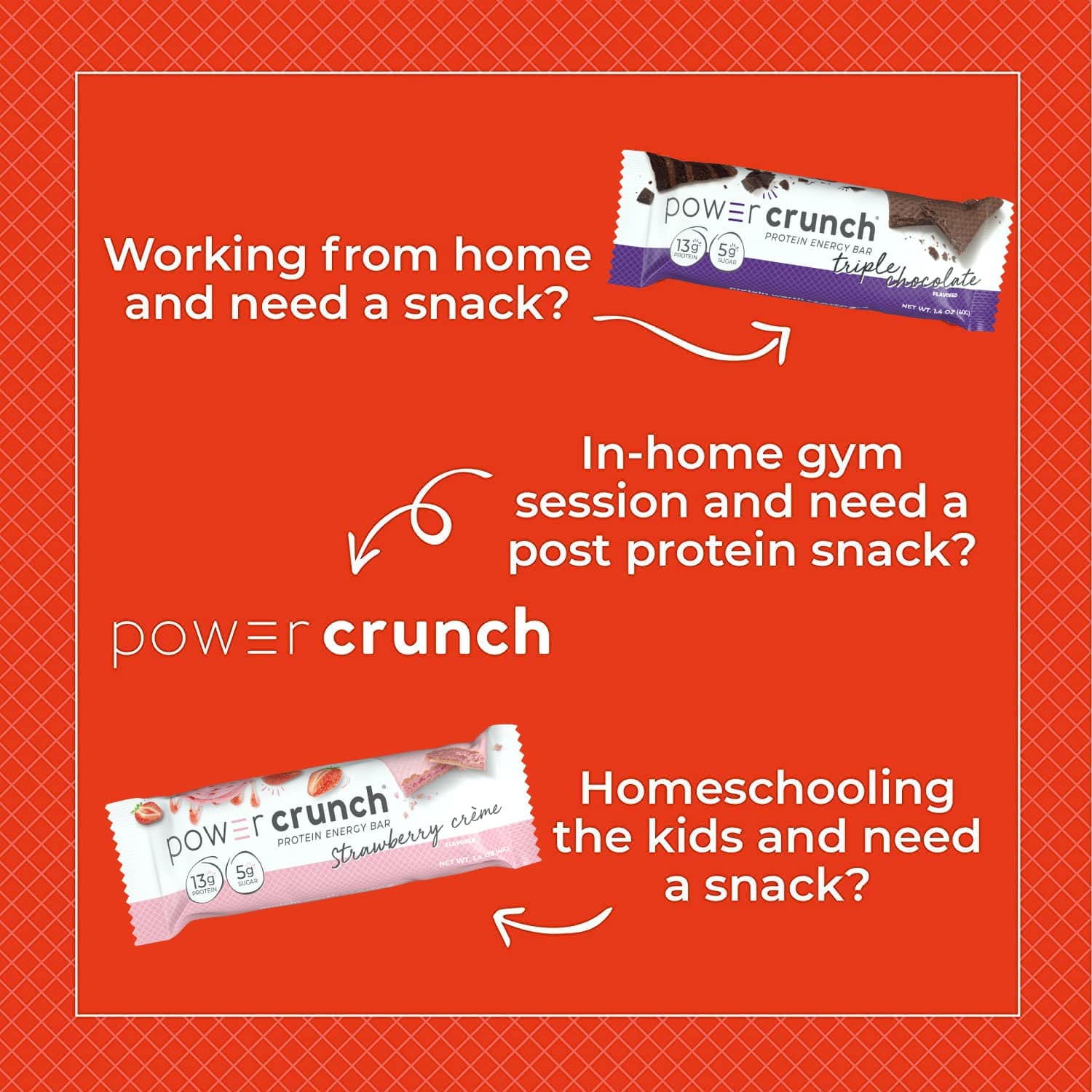 triple chocolate protein bars as a work-from-home snack