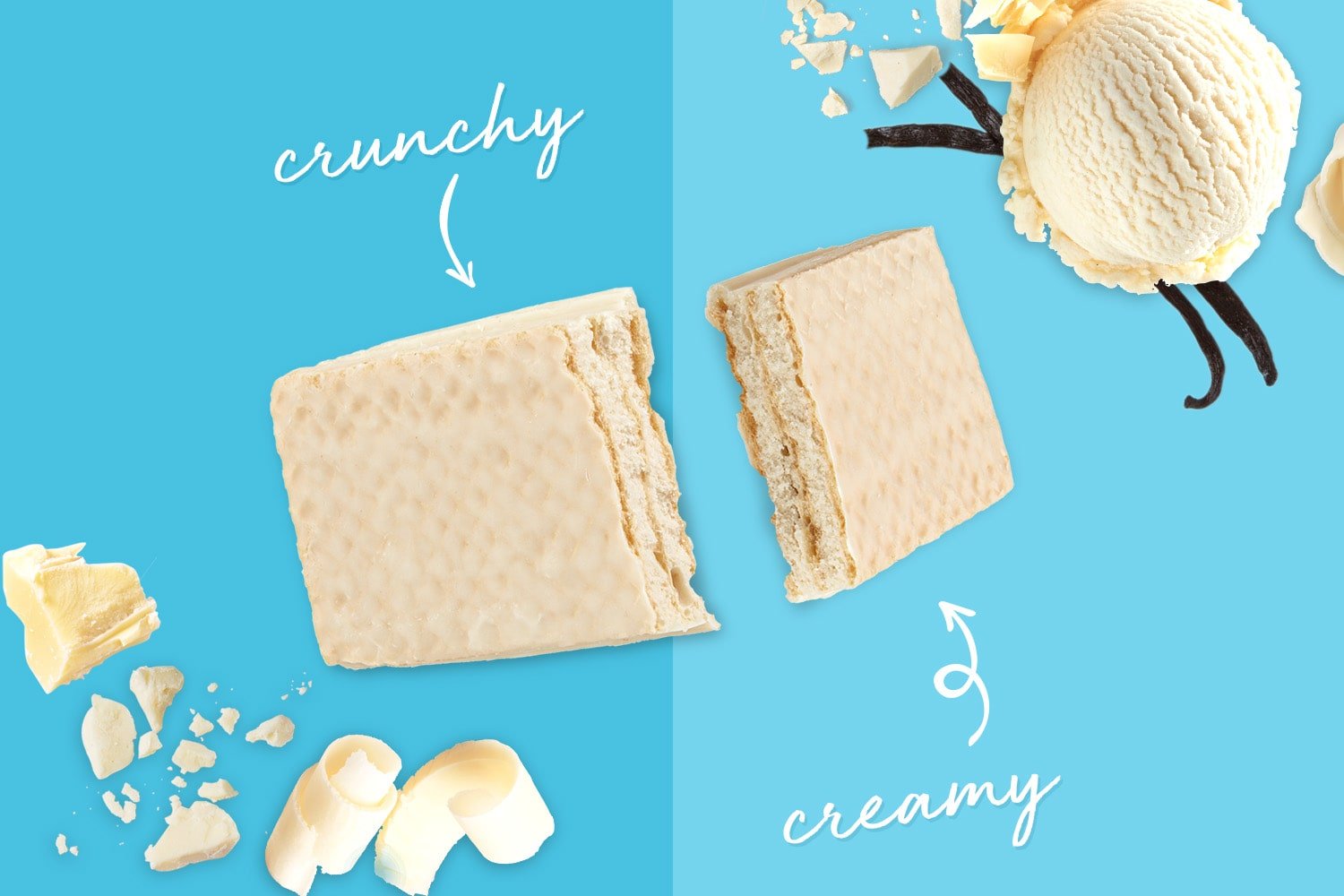 Creamy and crunchy wafer protein bars in PRO French Vanilla
