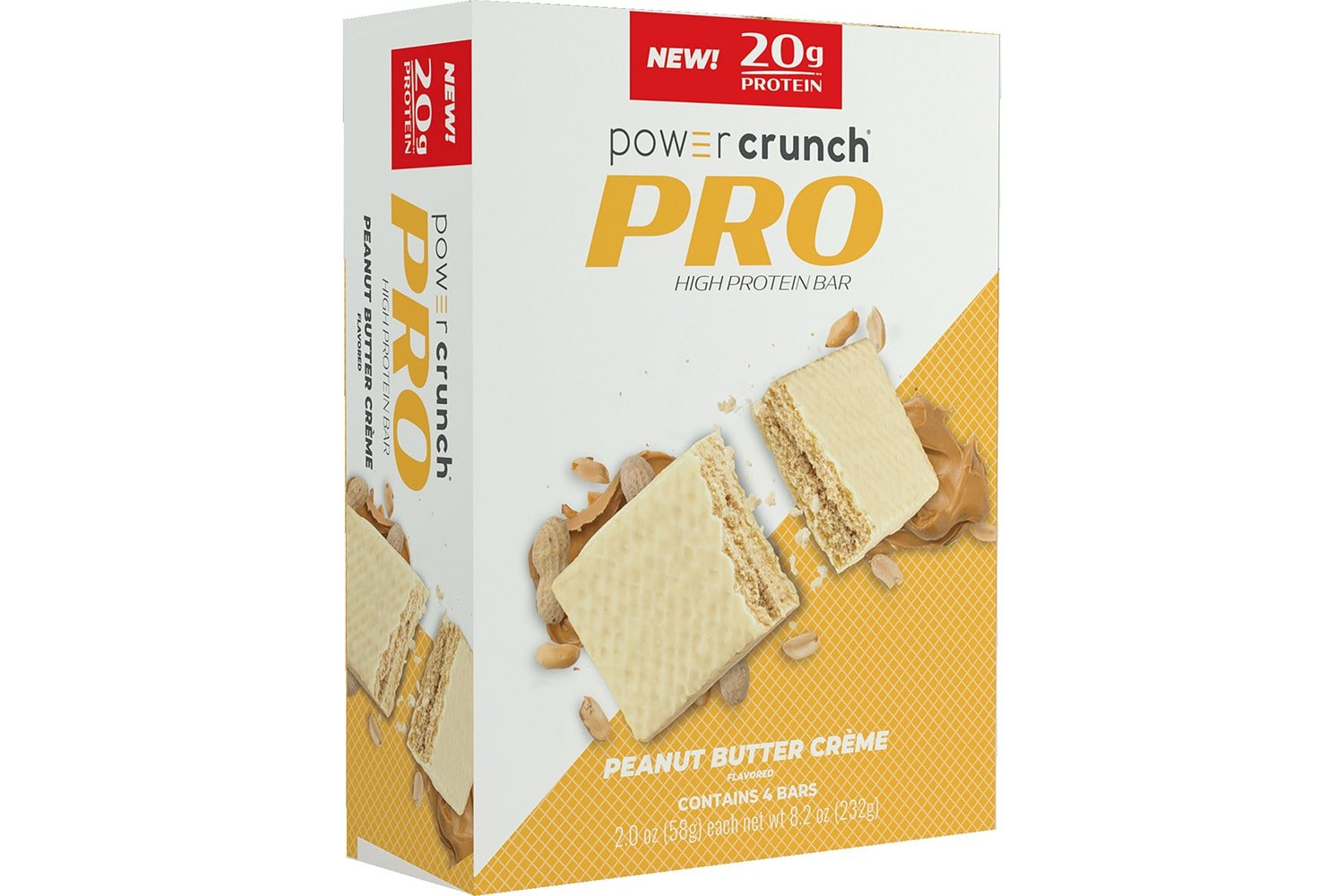 Box of Power Crunch Pro Peanut Butter 20g protein bars