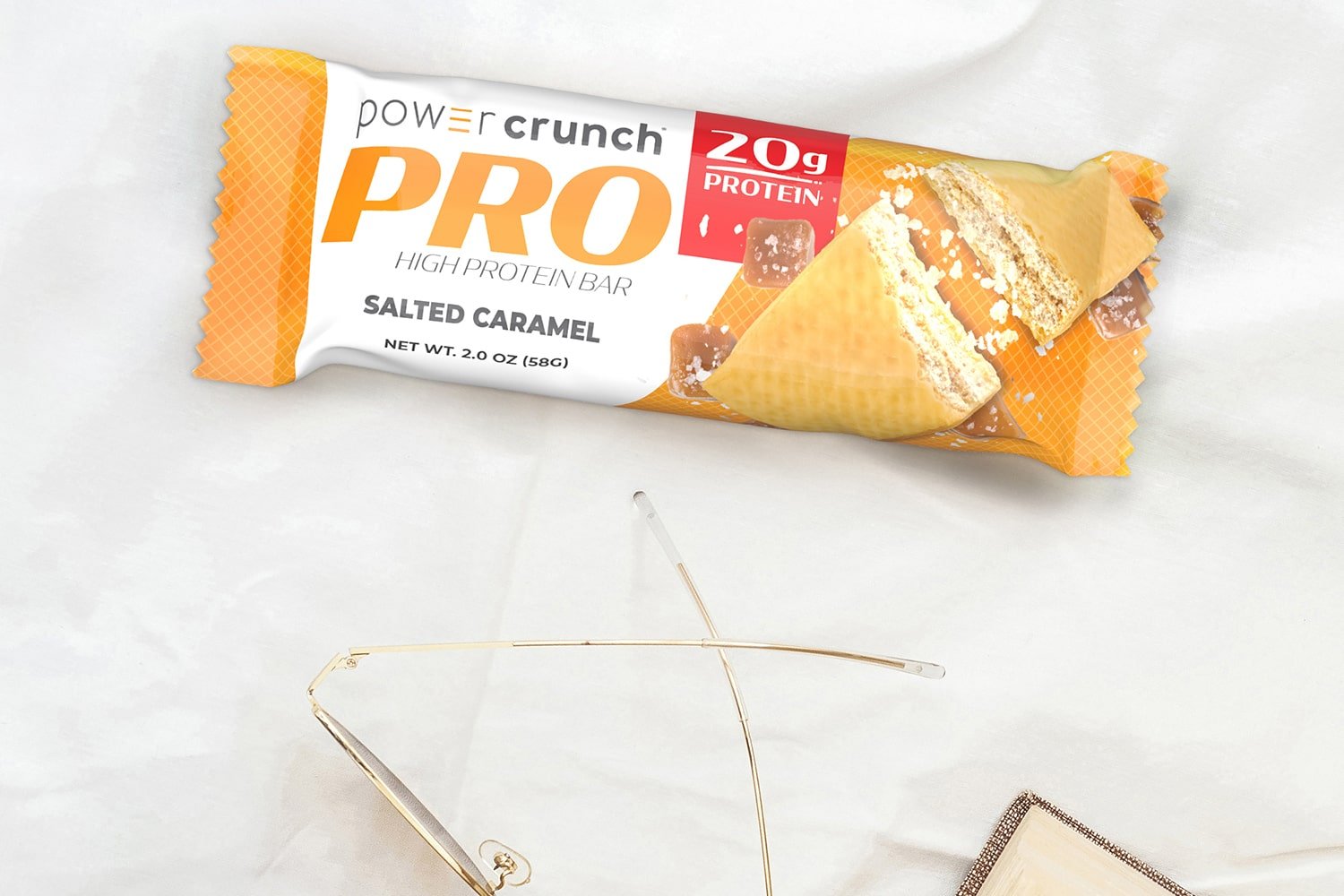 Salted Caramel high protein bars as an on-the-go snack