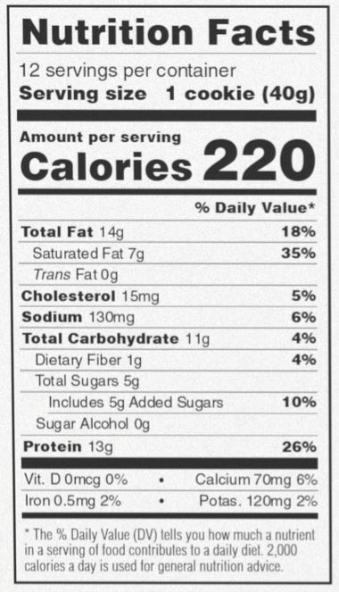 Power Crunch Original S'mores Protein Bars nutrition facts panel with 13g protein