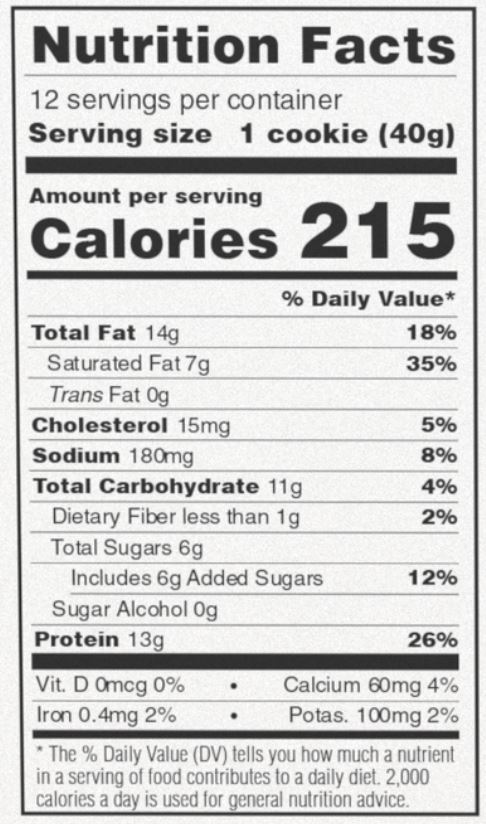 Power Crunch Original Salted Caramel Protein Bars nutrition facts panel with 13g protein