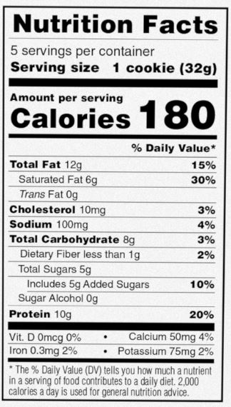 Power Crunch Kids Birthday Cake Protein Bars nutrition facts panel with 10g protein
