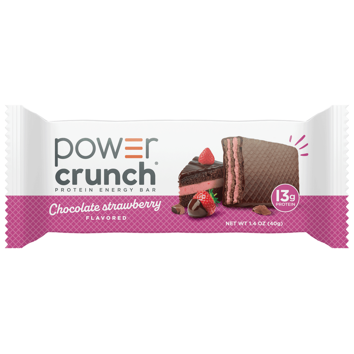 Power Crunch Protein Energy Bars, Chocolate Strawberry 1.4 oz, 12 Count