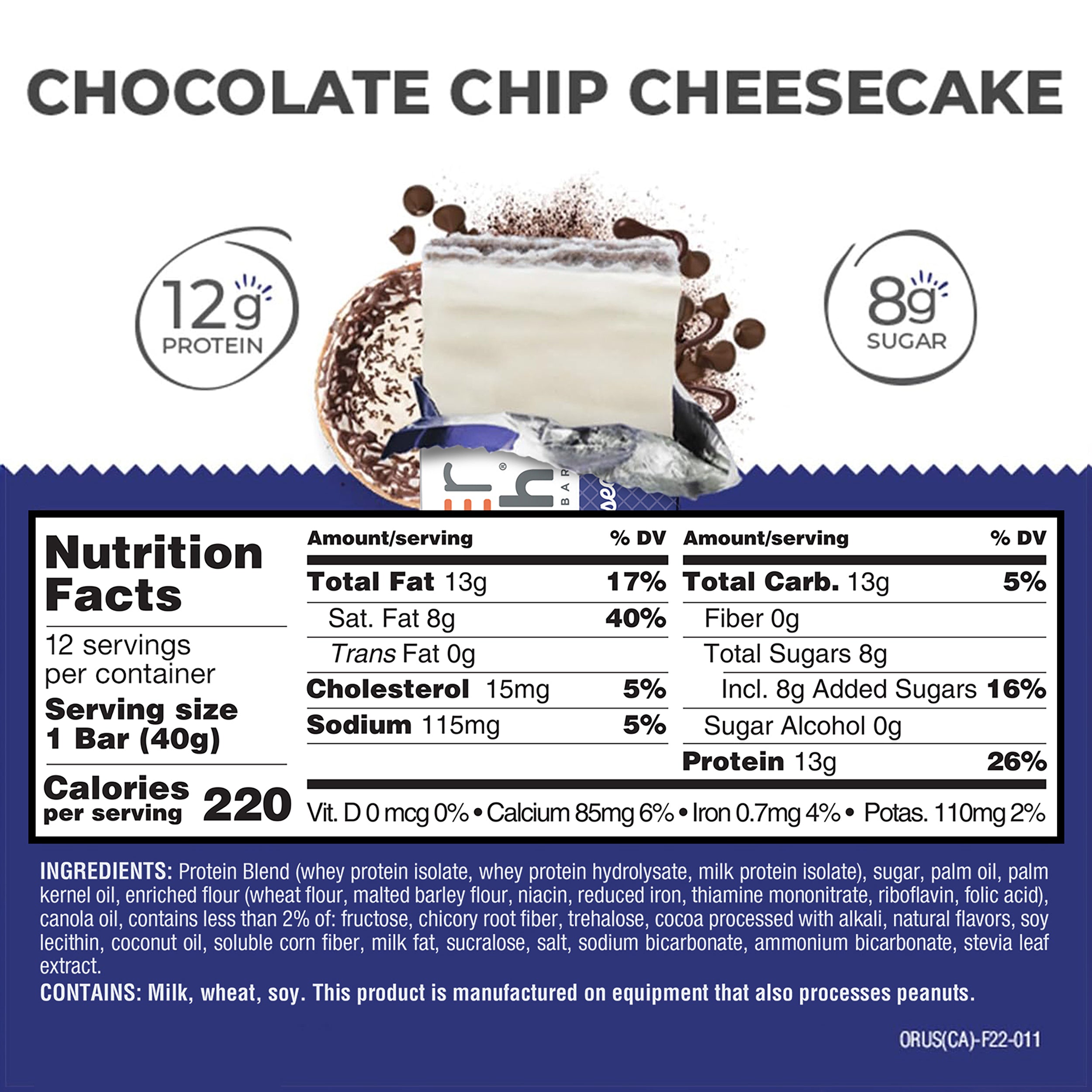 Chocolate Chip Cheesecake Protein Bars