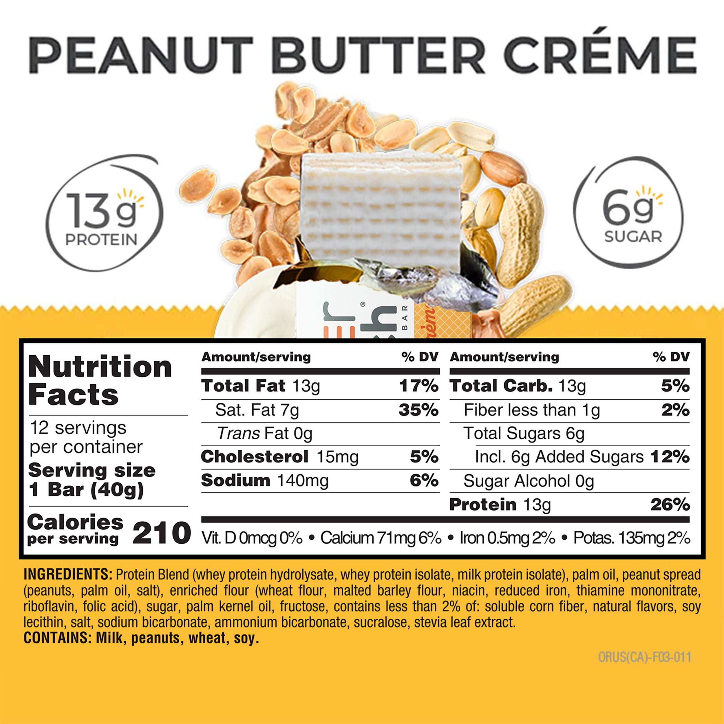 Peanut Butter Crème Protein Bars