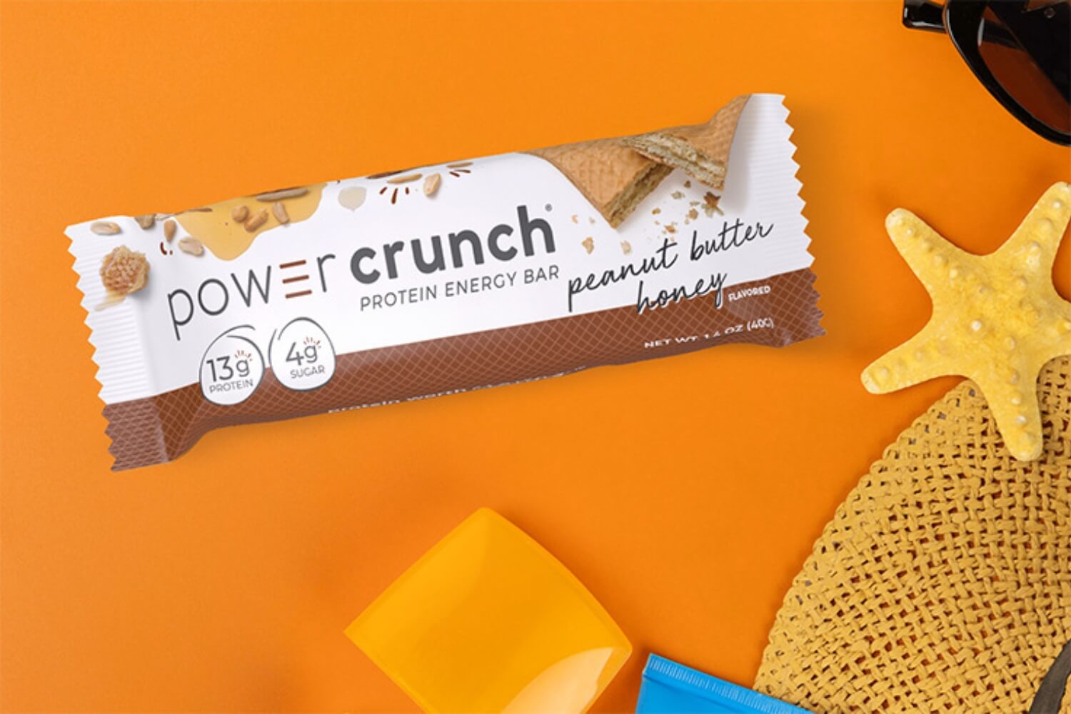 Power Crunch Peanut Butter Honey bar lifestyle image