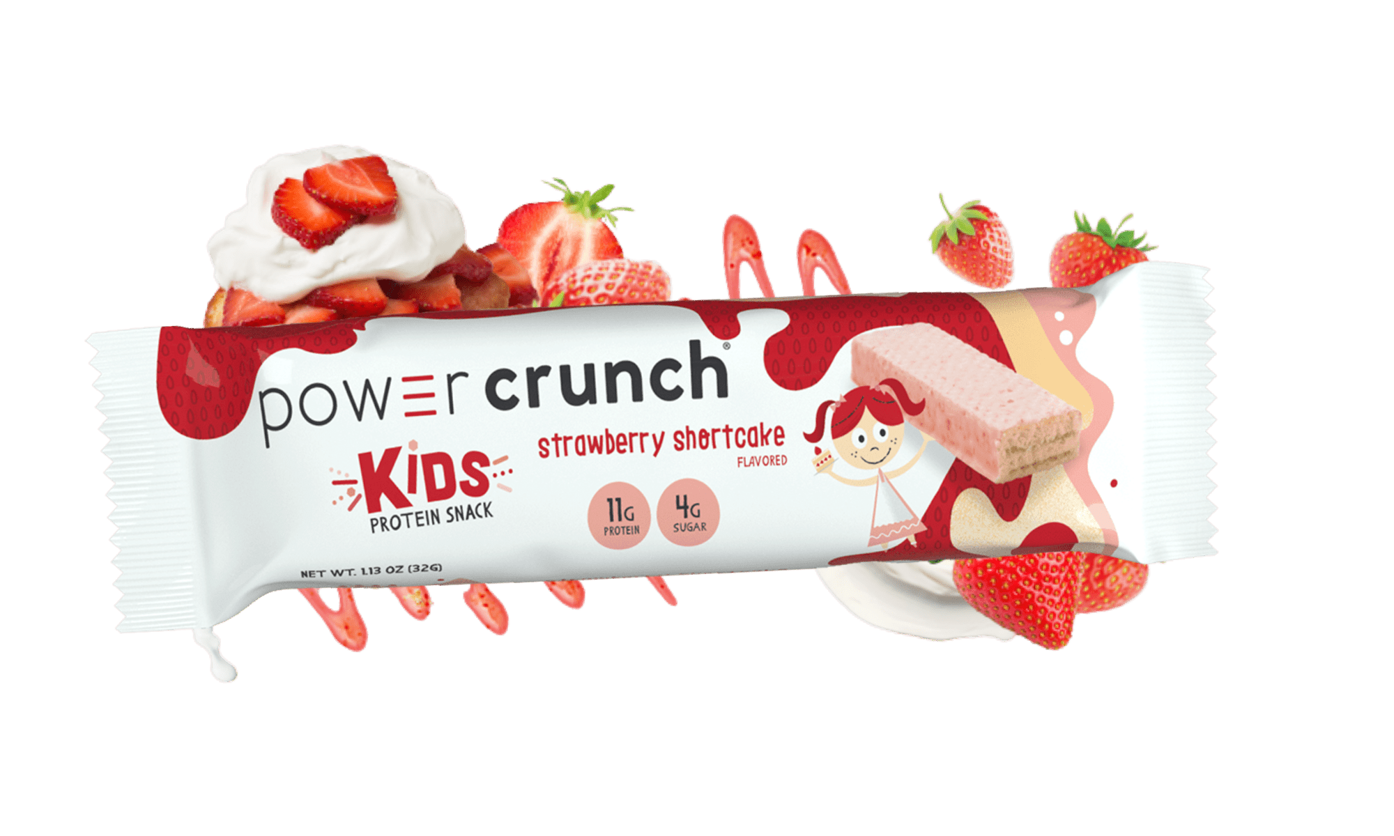 Power Crunch Kids Strawberry Protein Bars for kids