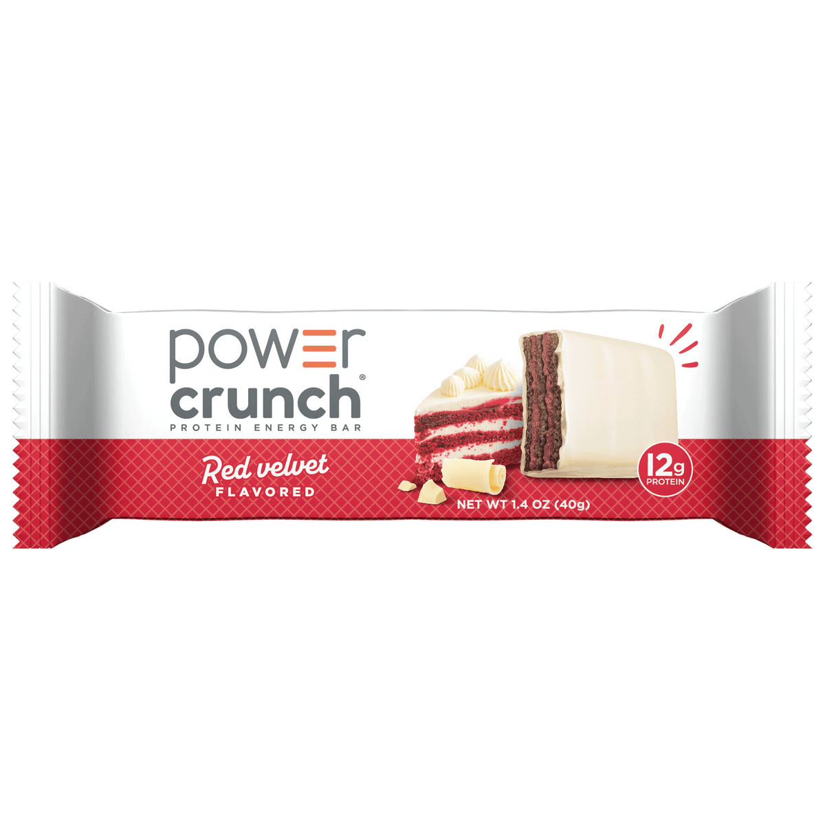 Power Crunch Red Velvet Protein Energy Bar 1.4oz, 12 Count