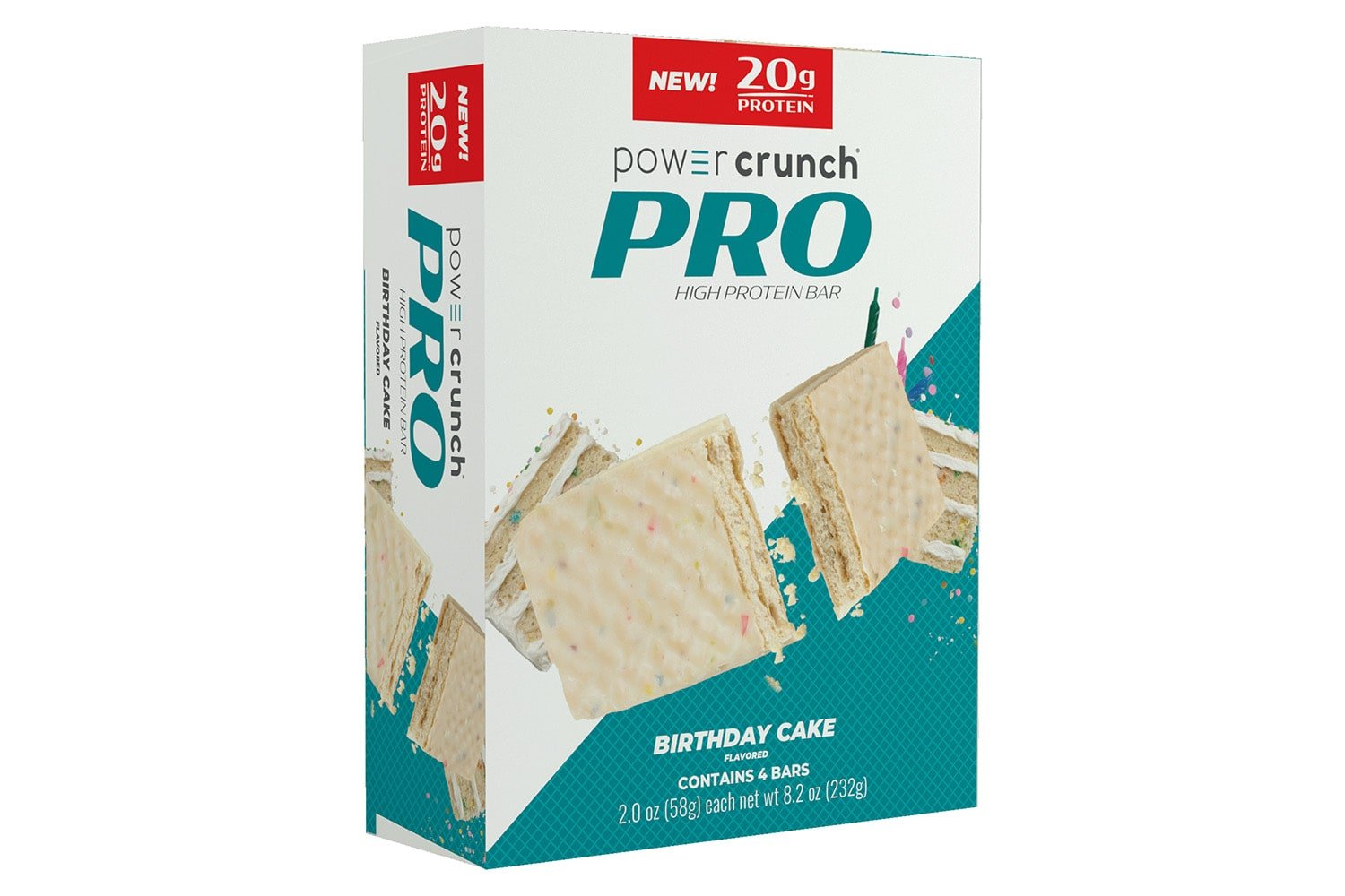 Box of Power Crunch Pro Birthday Cake 20g protein bars