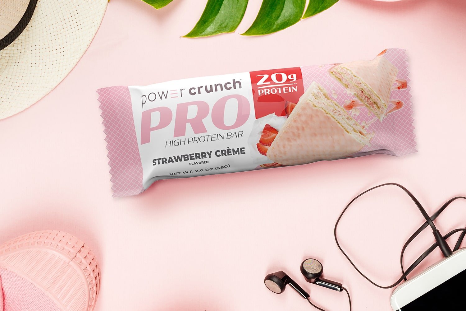 Strawberry high protein bars as an on-the-go snack