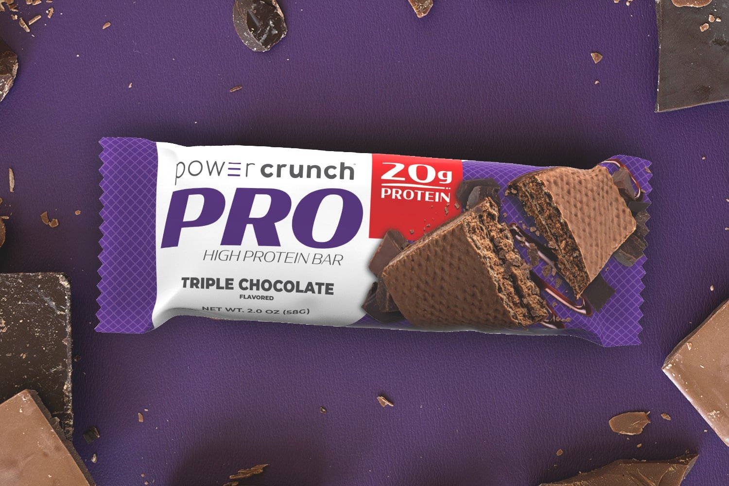 BNRG Power Crunch Protein Energy Bar PRO Triple Chocolate 12 Bars 2.0 oz  (58 g) Each